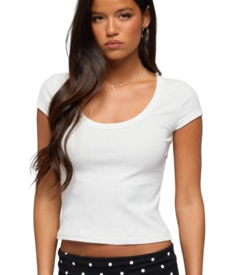 Women's Pamela Ribbed Scoop Neck T Shirt
