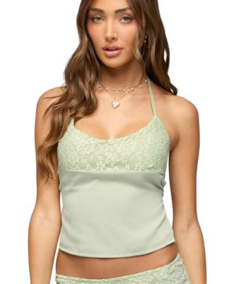 Women's Evia Lacey Backless Halter Top