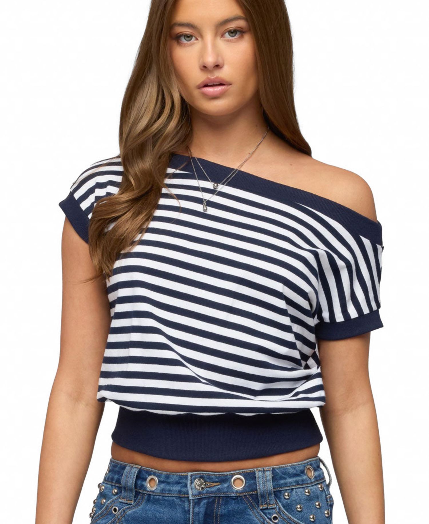 Women's Philly Striped Off Shoulder Top