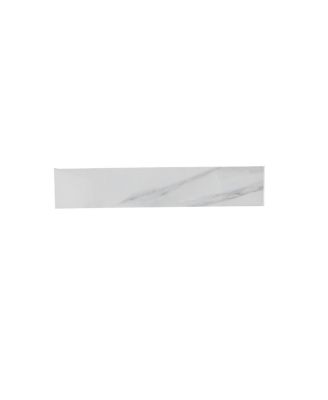 Sintered Stone Bathroom Vanity Top with Ceramic Sink, Carrara Marble Look, 4" Backsplash, Water Stain and Scratch Resistant