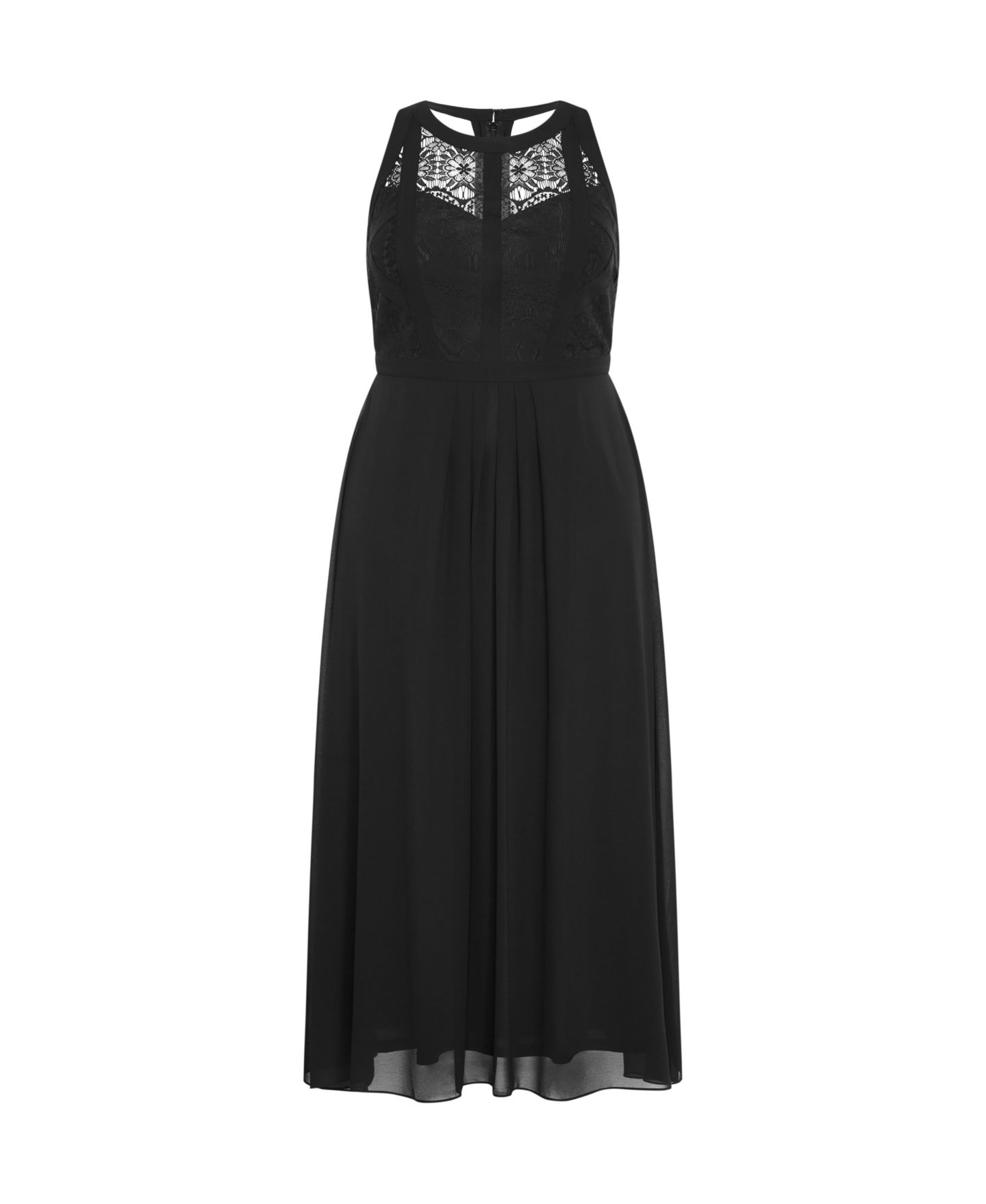 Женское платье CITY CHIC Plus Size Panelled Bodice Maxi, цвет: Чёрный — фото 4