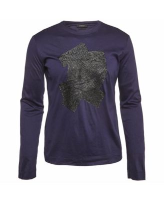 Men's Leather Applique Jersey T-Shirt