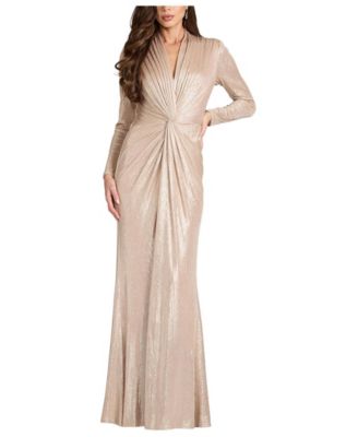 Women's Ferrum Metallic Twist Drape Gown
