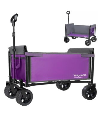 Upgraded Convertible Folding Trolley with Wide Wheels 220Lbs Capacity