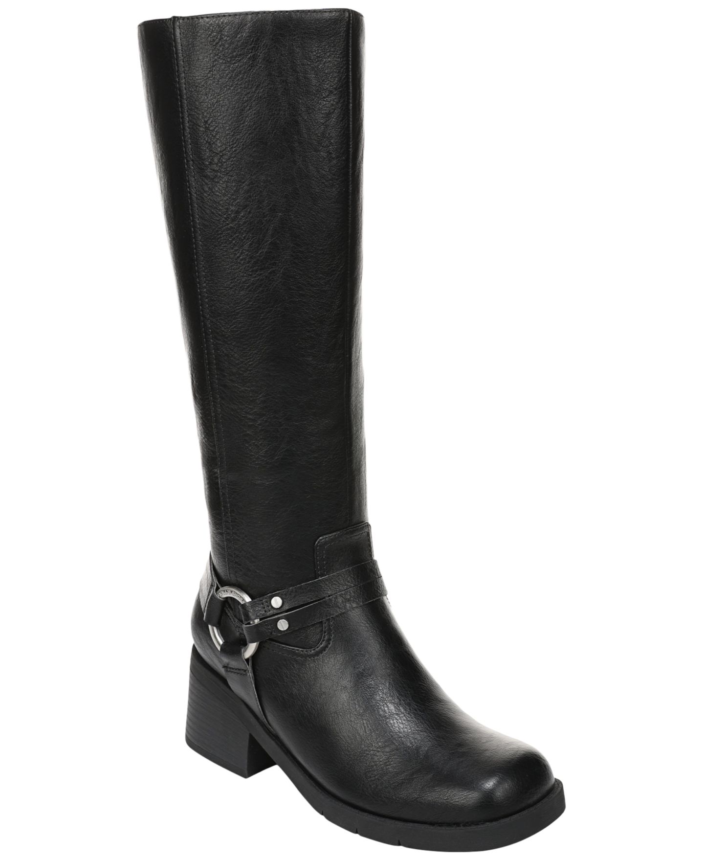 Женские ботинки Dr. Scholl's Joplin West Rugged Square Toe Tall, цвет: Чёрная искусственная кожа — фото 1