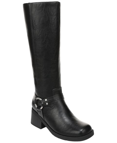 Женские ботинки Dr. Scholl's Joplin West Rugged Square Toe Tall, цвет: Чёрная искусственная кожа