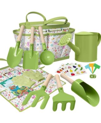 Gardening Tool Set Tote Bag Watering Can Trowel Apron and Book