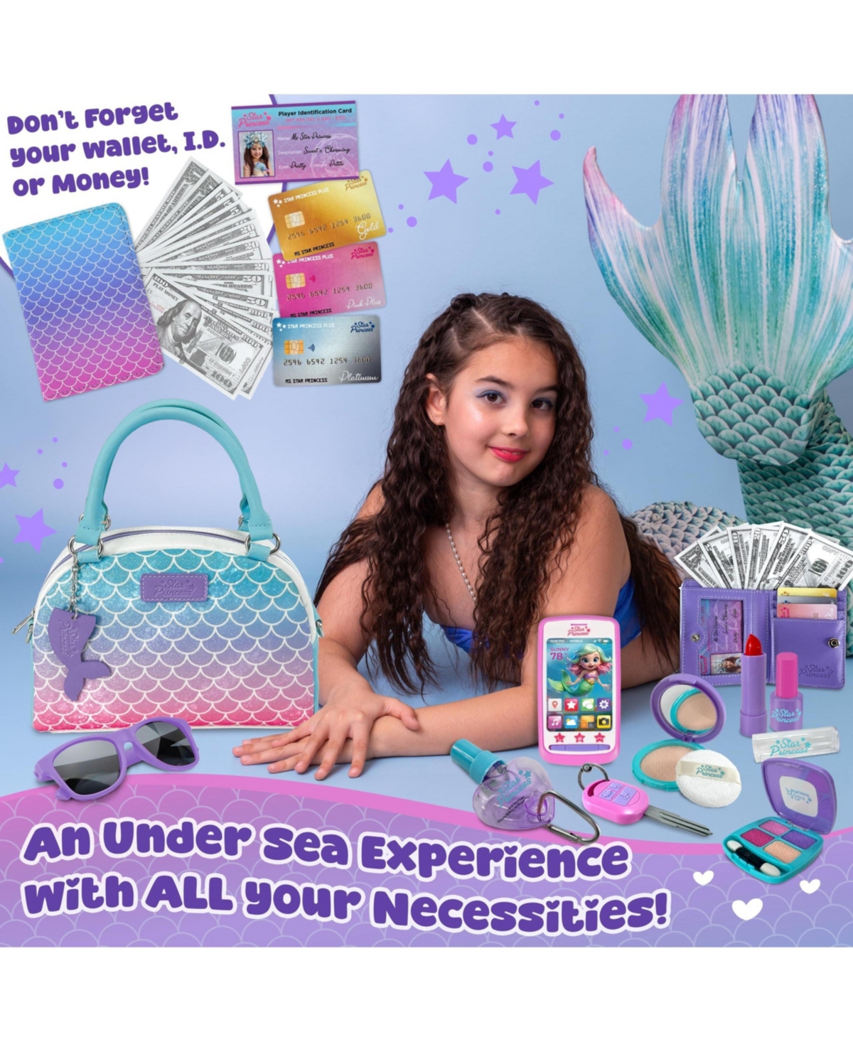 Gnuadz Play Purse Pretend Accessories Girl Gift