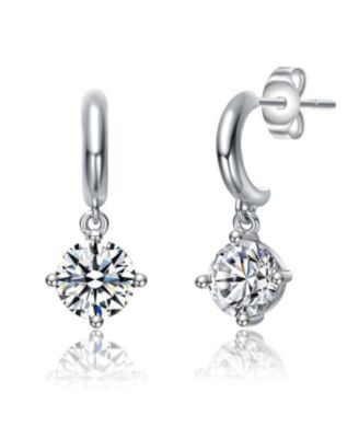 Dainty  Gold Plated Cubic Zirconia Dangle Earrings