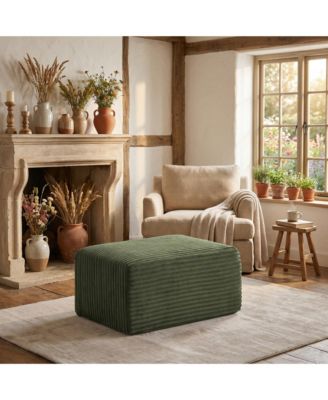 L-Shaped Cloud Sectional Sofa with Ottoman