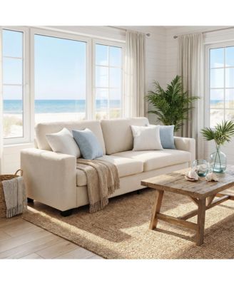 Modern Oversized Deep Seat Loveseat with Soft Corduroy Fabric, Machine-Washable Covers and Durable Metal Frame - Cozy Seating for Living Room