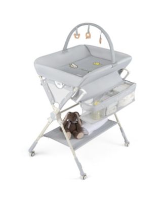 Baby Changing Table with Storage Bag Foldable Nursery Organizer