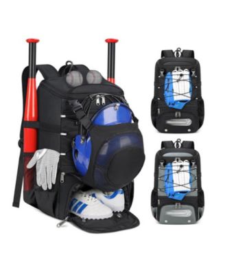 Baseball Bag for Youth and Adult - Lightweight with Shoe Compartment, Helmet Holder Fence Hook, Waterproof Backpack Holds Bat Softball Gear