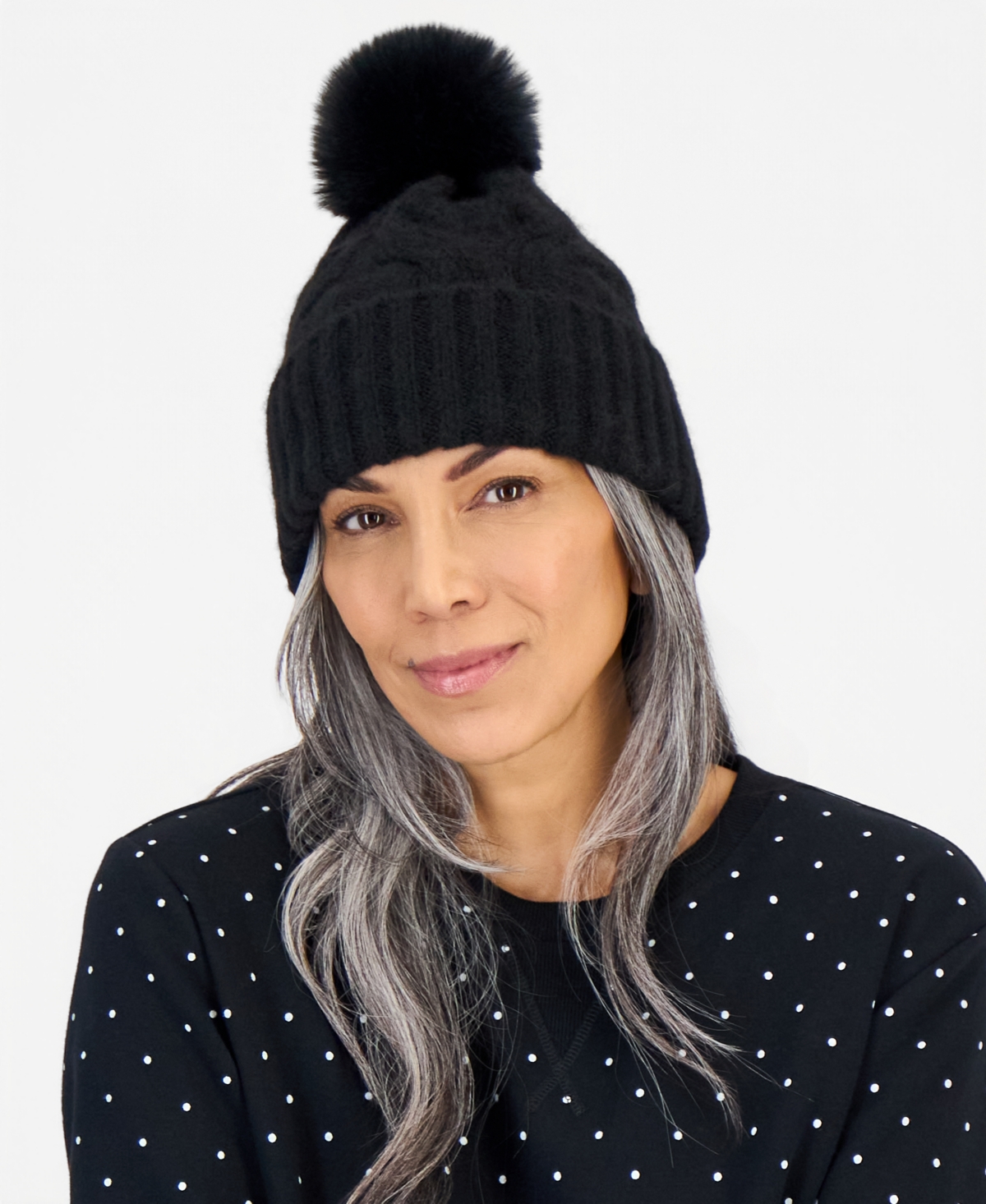 Style & Co Women's Cable Boucle Knit Beanie, Macy's Exclusive