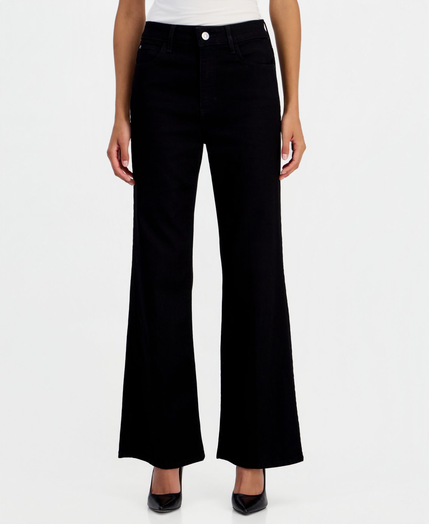 Женские джинсы GUESS Classic Faye Wide-Leg, цвет: Варёный — фото 4