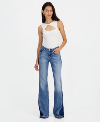 Women's Beverly Contrast Panel Flare Jeans