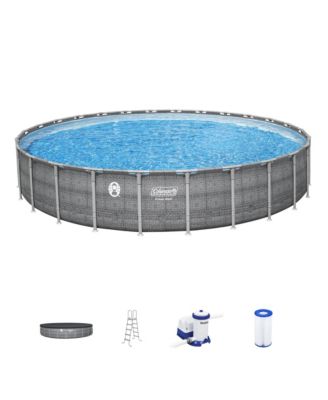 26' x 52" Power Steel Frame Deluxe Series Above Ground Swimming Pool Set