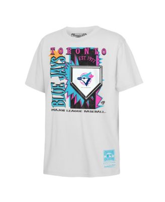 Big Boys and Girls White Toronto Blue Jays Cooperstown Neon Field Shock T-Shirt