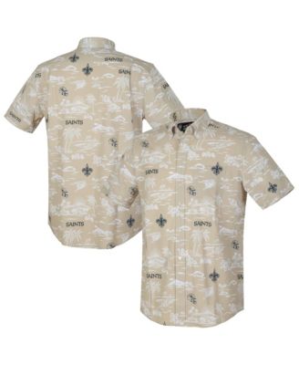 Men's Gold New Orleans Saints Kekai Performance Button-Down Shirt