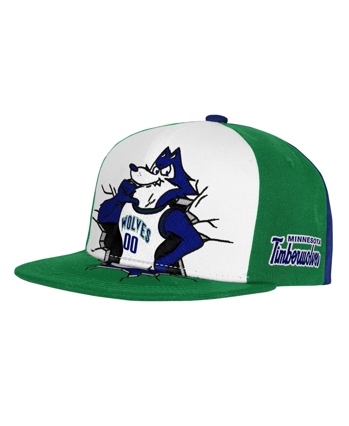 Mitchell & Ness Big Boys and Girls Green Minnesota Timberwolves Mascot Snapback Hat