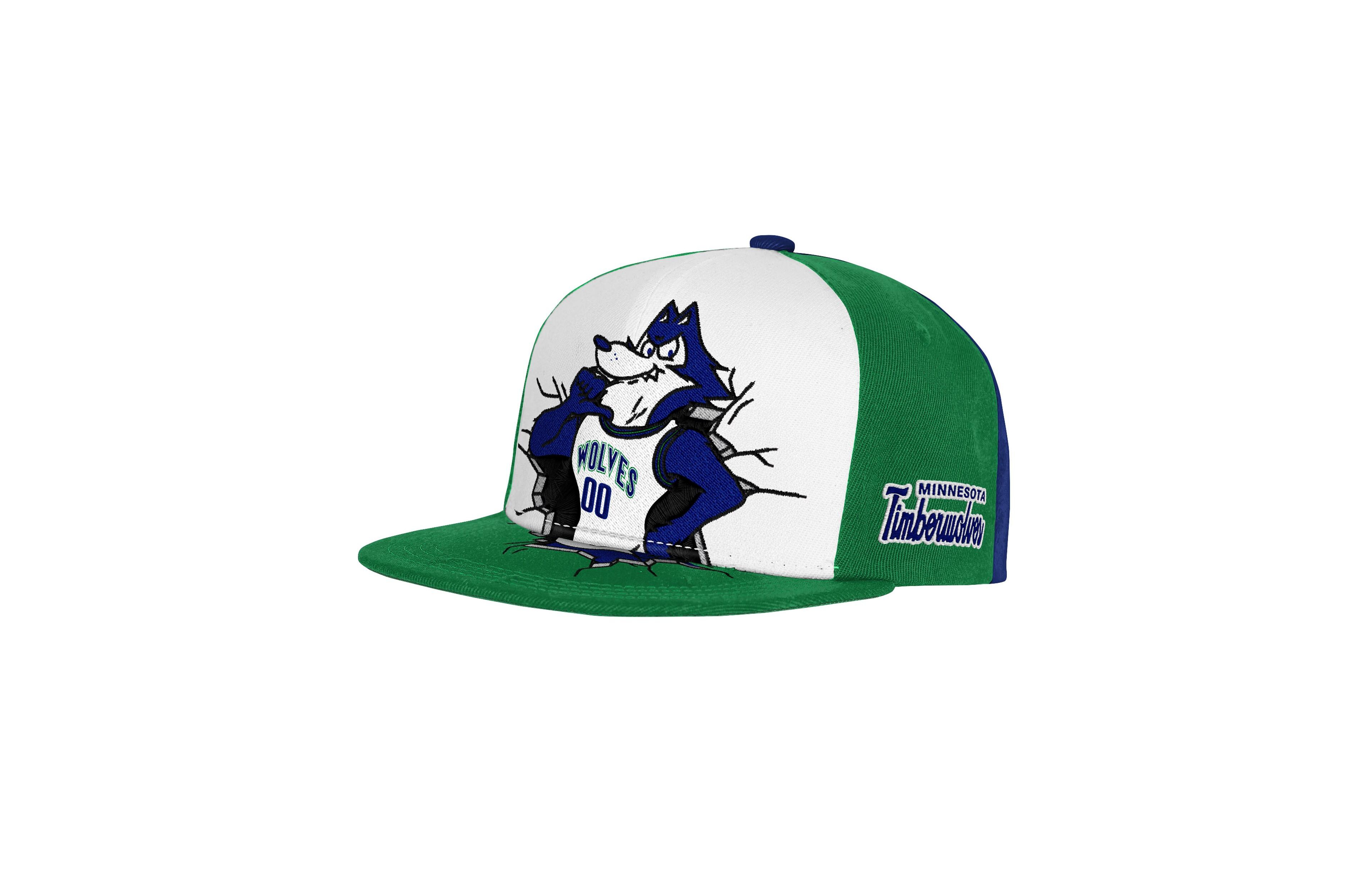 Mitchell & Ness Big Boys and Girls Green Minnesota Timberwolves Mascot Snapback Hat