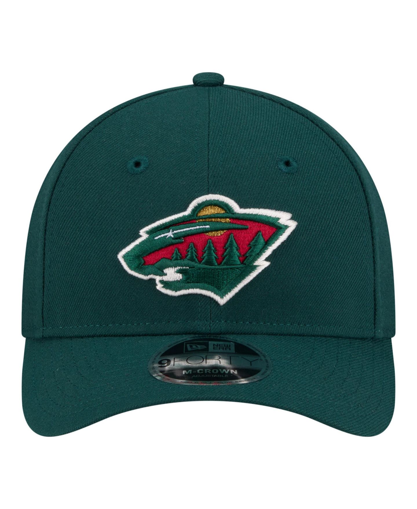 Мужская кепка New Era Green Minnesota Wild Coolera 9FORTY M-Crown Adjustable Hat — фото 5