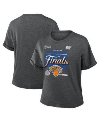 Women's Charcoal New York Knicks 2026 NBA Eastern Conference Champions Locker Room Tri-Blend T-Shirt