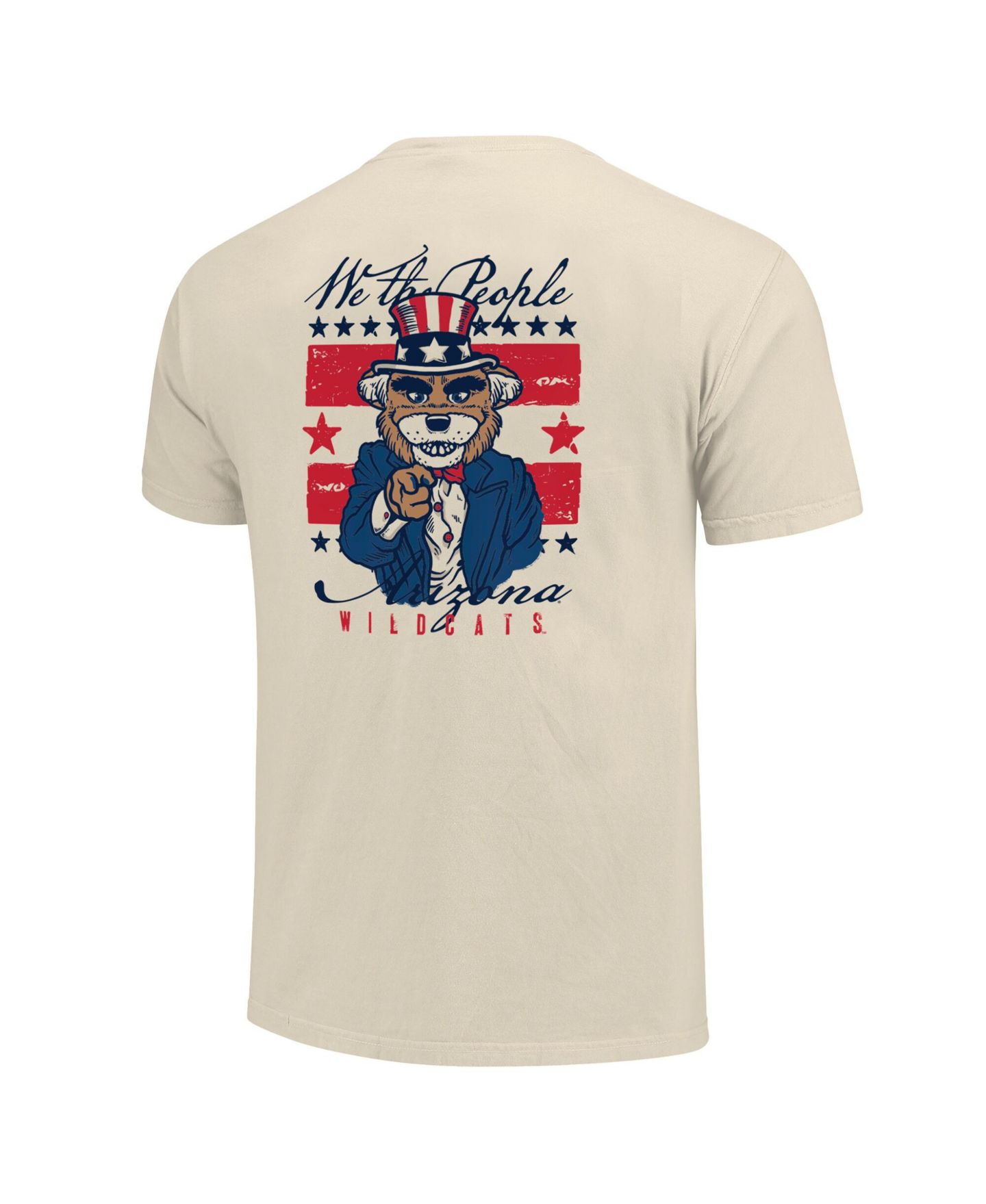 Мужская футболка Image One Cream Arizona Wildcats Uncle Sam Mascot — фото 2