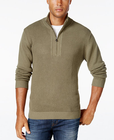 Weatherproof Vintage Men's Textured Quarter-Zip Sweater, Classic Fit