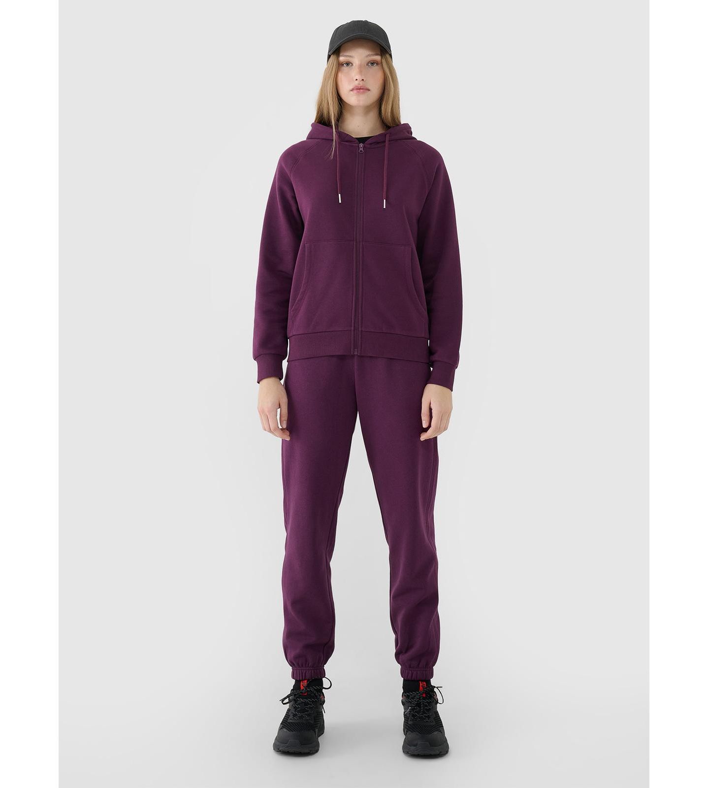 Женское худи 4F Zip-Up Hooded, цвет: Тёмный фиолетовый — фото 4