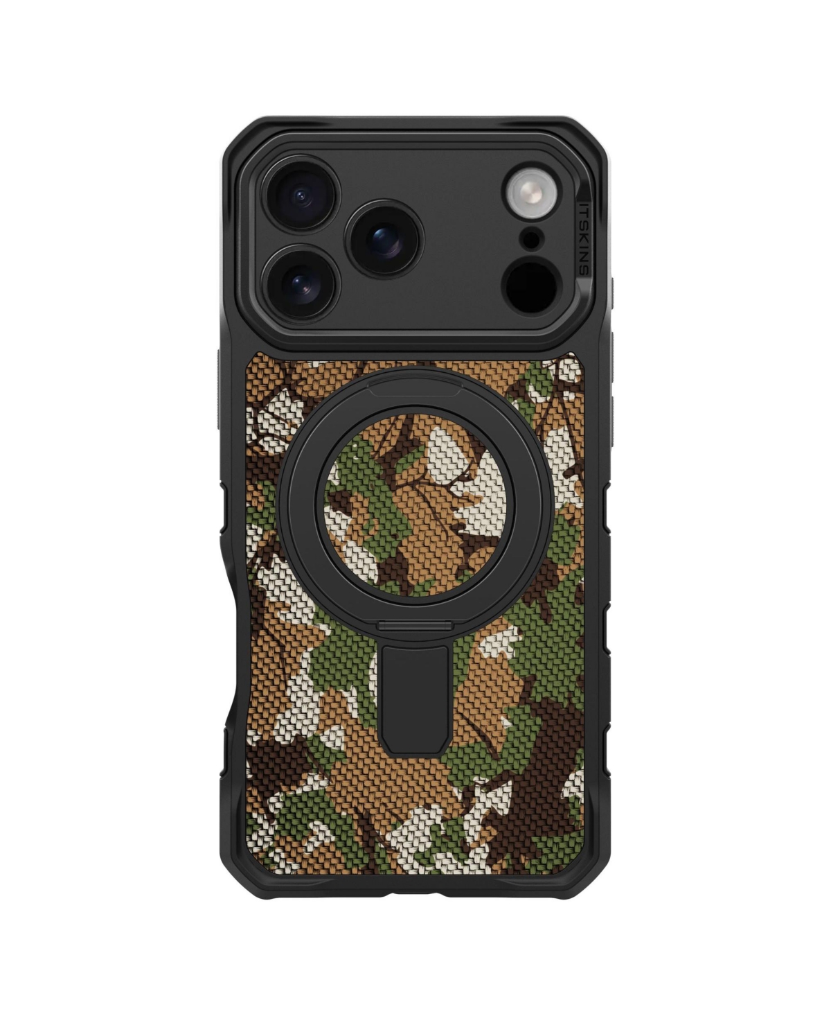 Supreme_r Stand Nylon Magsafe Case For Apple Iphone 17 Pro Max - Camouflage Green