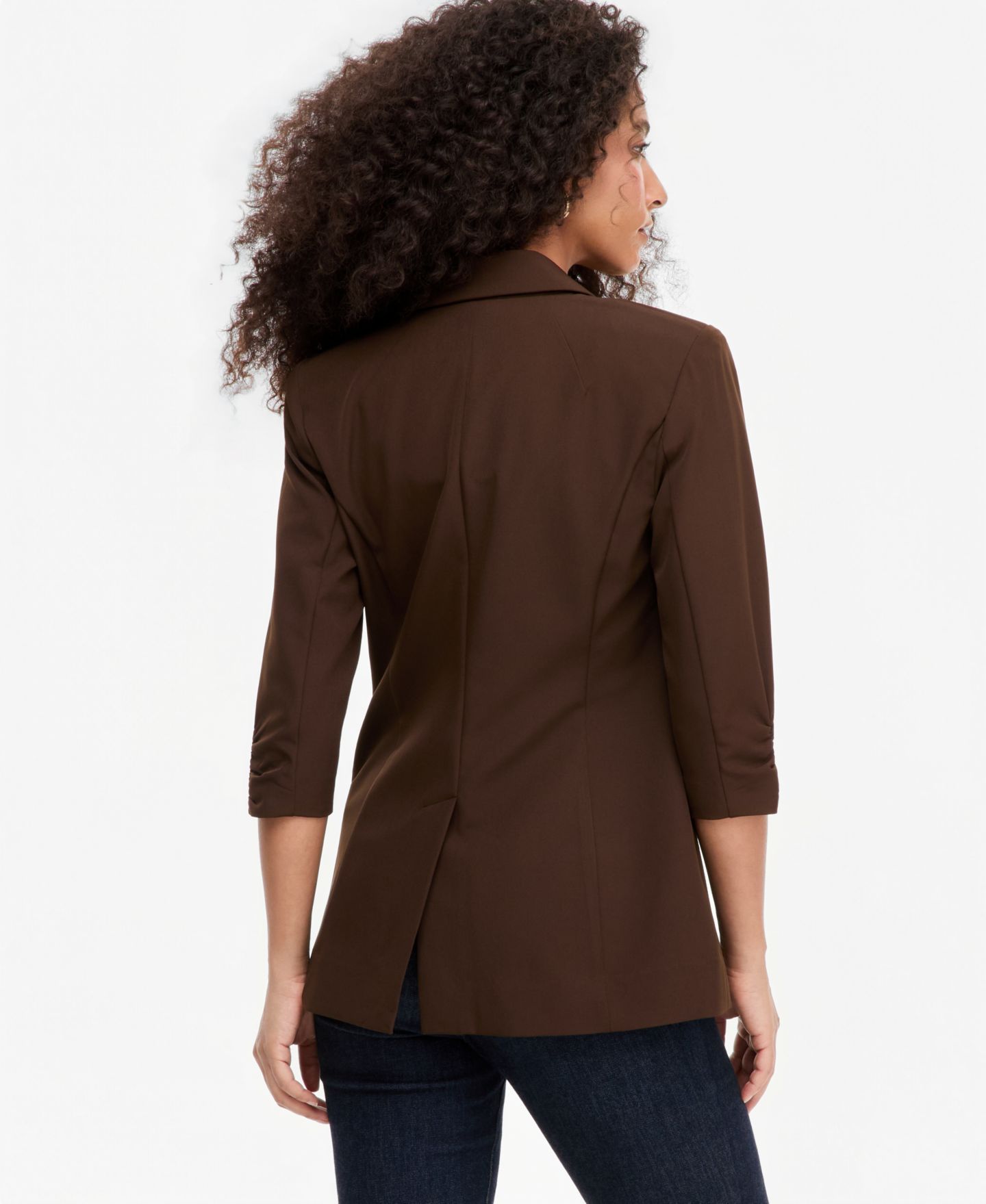 Женский пиджак I.N.C. International Concepts 3/4-Sleeve Blazer, цвет: Кофейный — фото 2