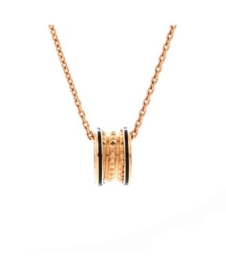 Pre-Owned Bvlgari B.Zero 1 Rock Round Pendant Necklace - 18k rose gold