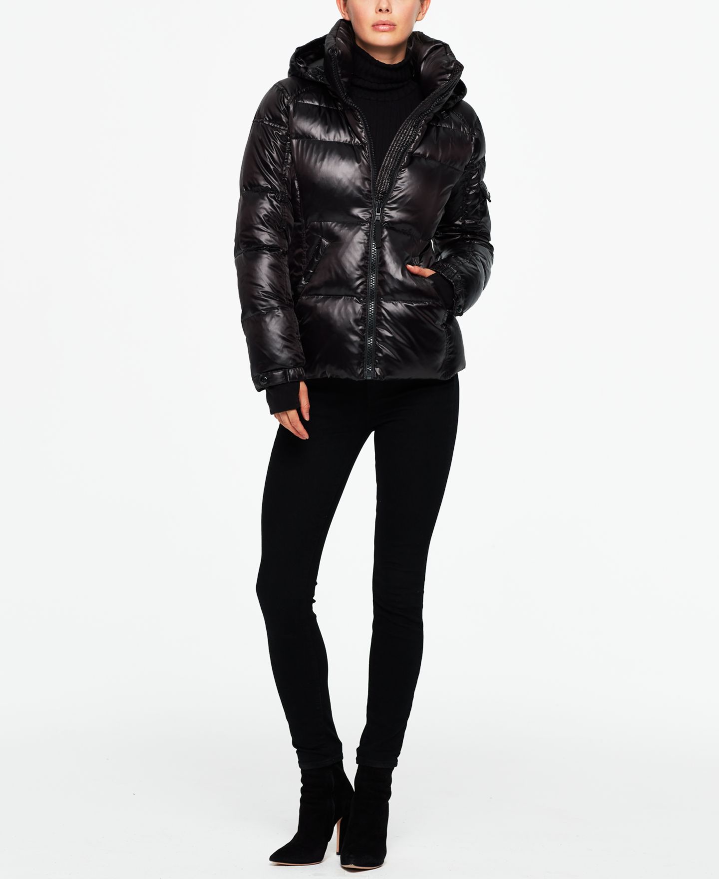 Женская куртка S13 Kylie Hooded Water-Resistant Puffer, цвет: Угольный — фото 2