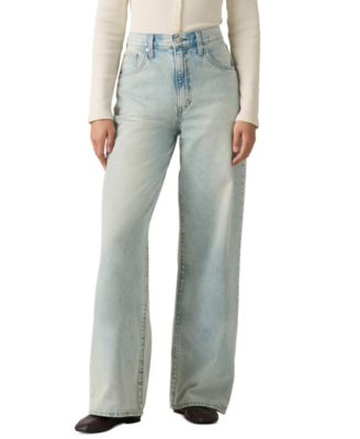 Women's Cinch-Waist Lightweight Baggy Jeans