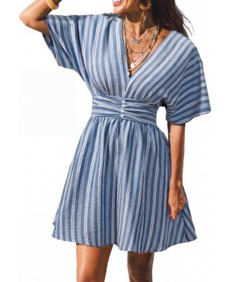 Women's Here for It Striped Mini Beach Dress