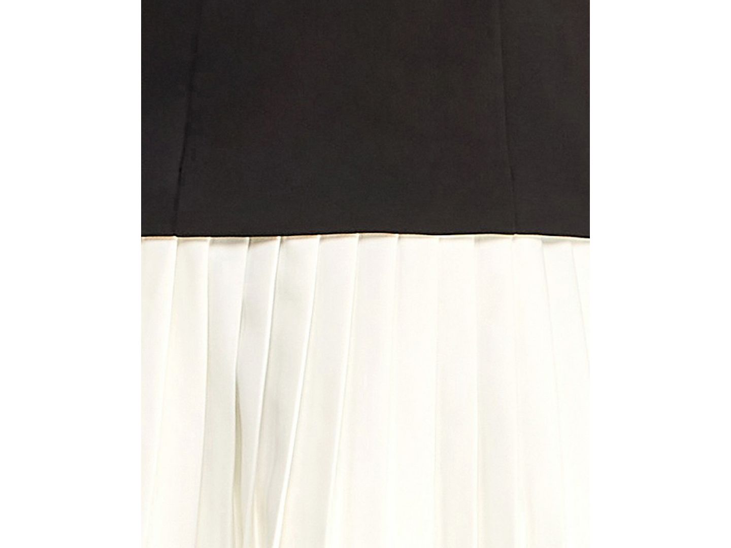 Женское платье Alex & Sophia Juniors' Square Neck Drop Waist Pleated Mini, цвет: Чёрный / Белый — фото 6