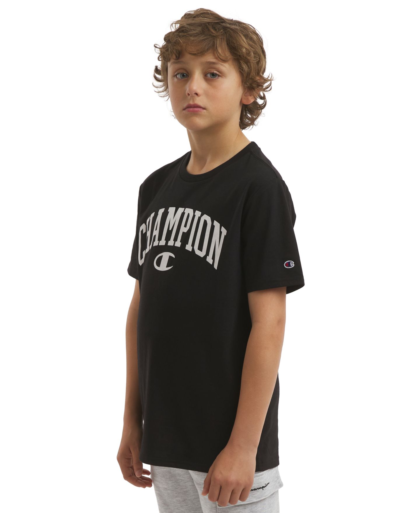 Футболка Champion Graphic Short-Sleeve T-Shirt для мальчиков, цвет: Чёрный — фото 2