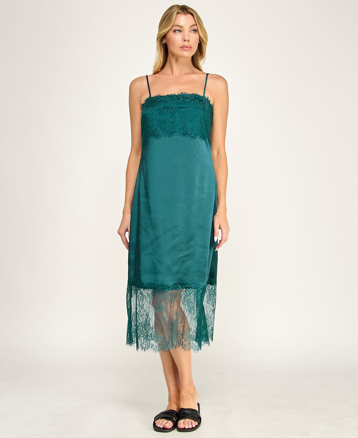 ROW A Juniors' Sleeveless Midi Dress view 2 — MAYCSS fashion products