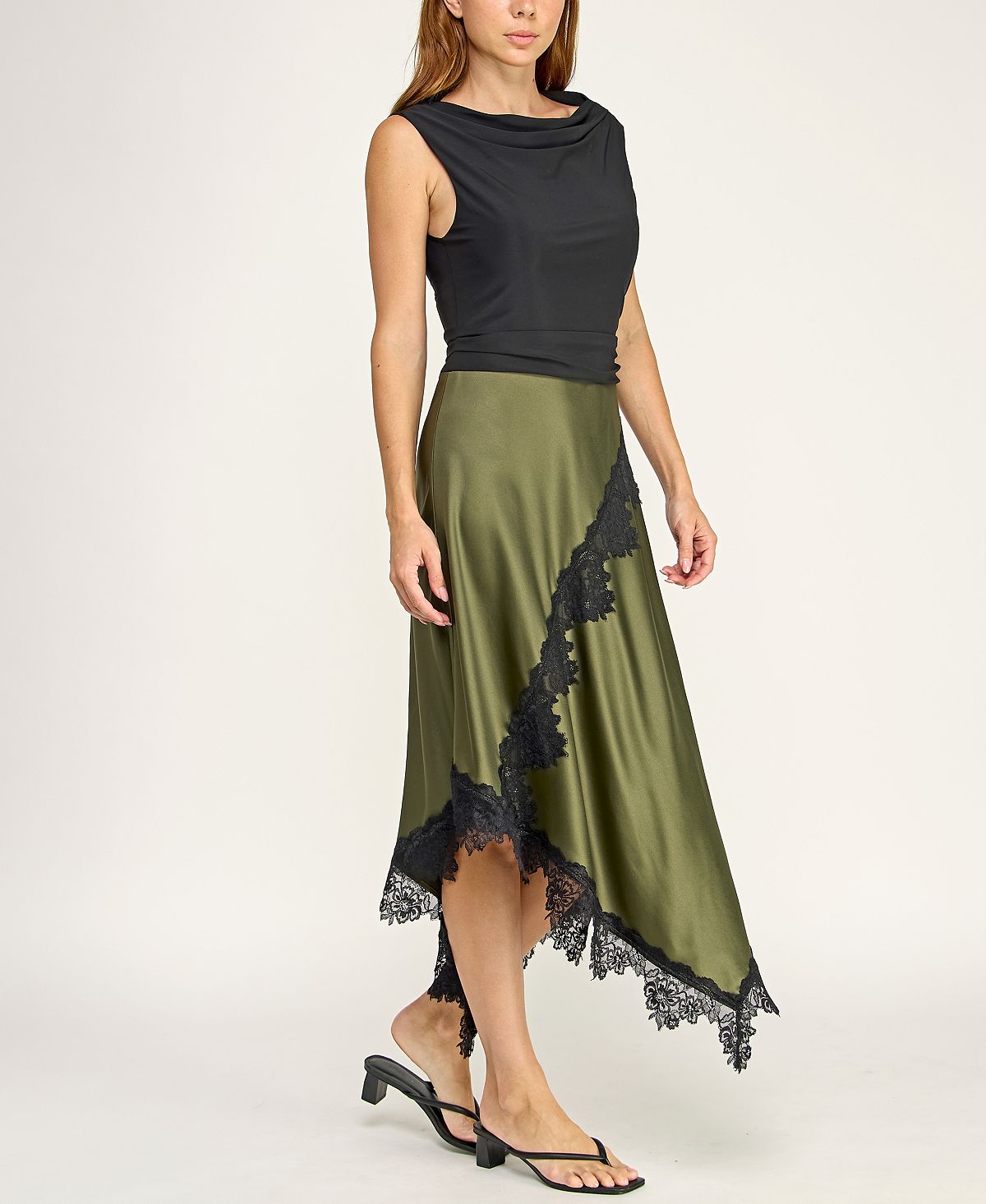 ROW A Juniors' Cowl Neck Midi Dress view 8 — MAYCSS fashion products