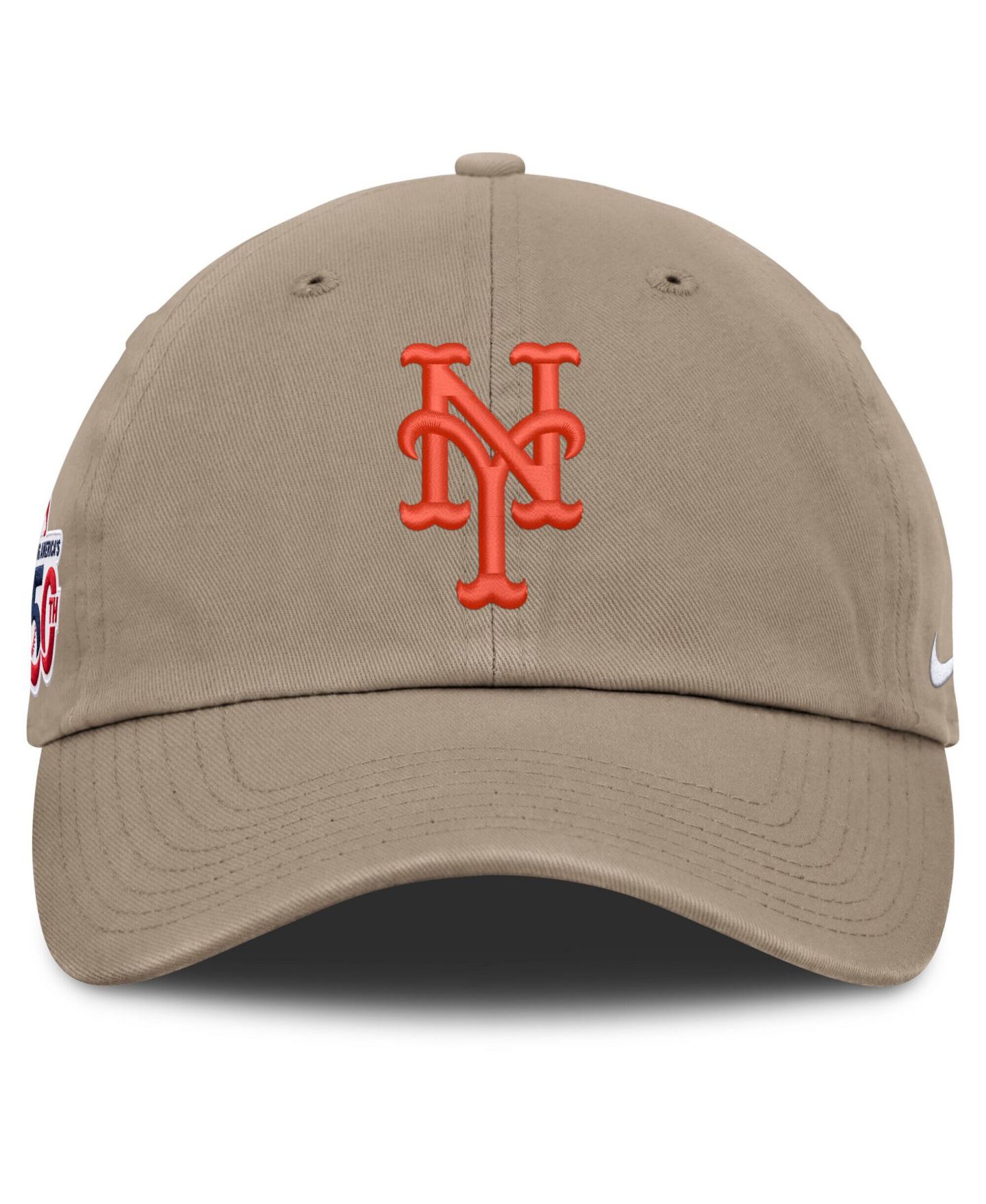 Мужская кепка Nike Khaki New York Mets Celebrating America's 250th Club Adjustable Hat — фото 4