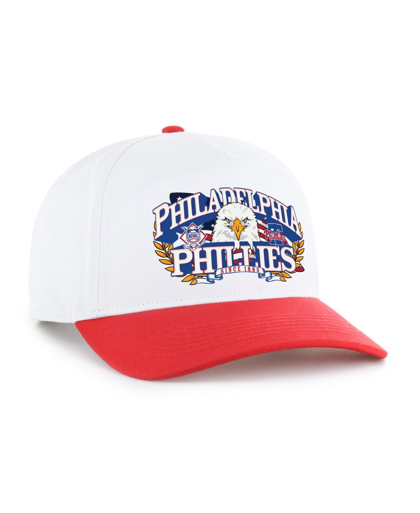 Мужская кепка '47 Brand White, Red Philadelphia Phillies Americana Eagle Hitch Adjustable Hat — фото 3