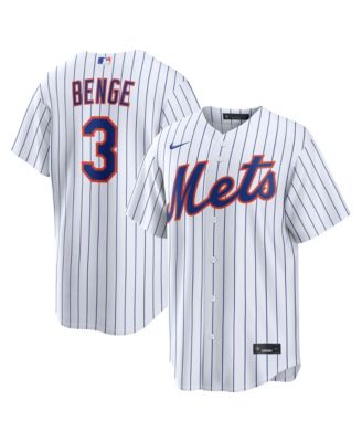 Men's Carson Benge White New York Mets Home Replica Jersey