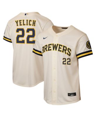 Big Boys and Girls Christian Yelich Cream Milwaukee Brewers Home Stadium Jersey