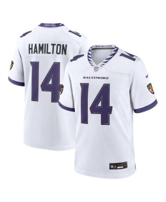 Men's Kyle Hamilton White Baltimore Ravens Game Jersey