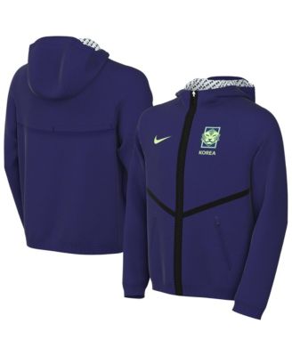 Big Boys and Girls Purple South Korea National Team 2026 Anthem Full-Zip Hooded Jacket