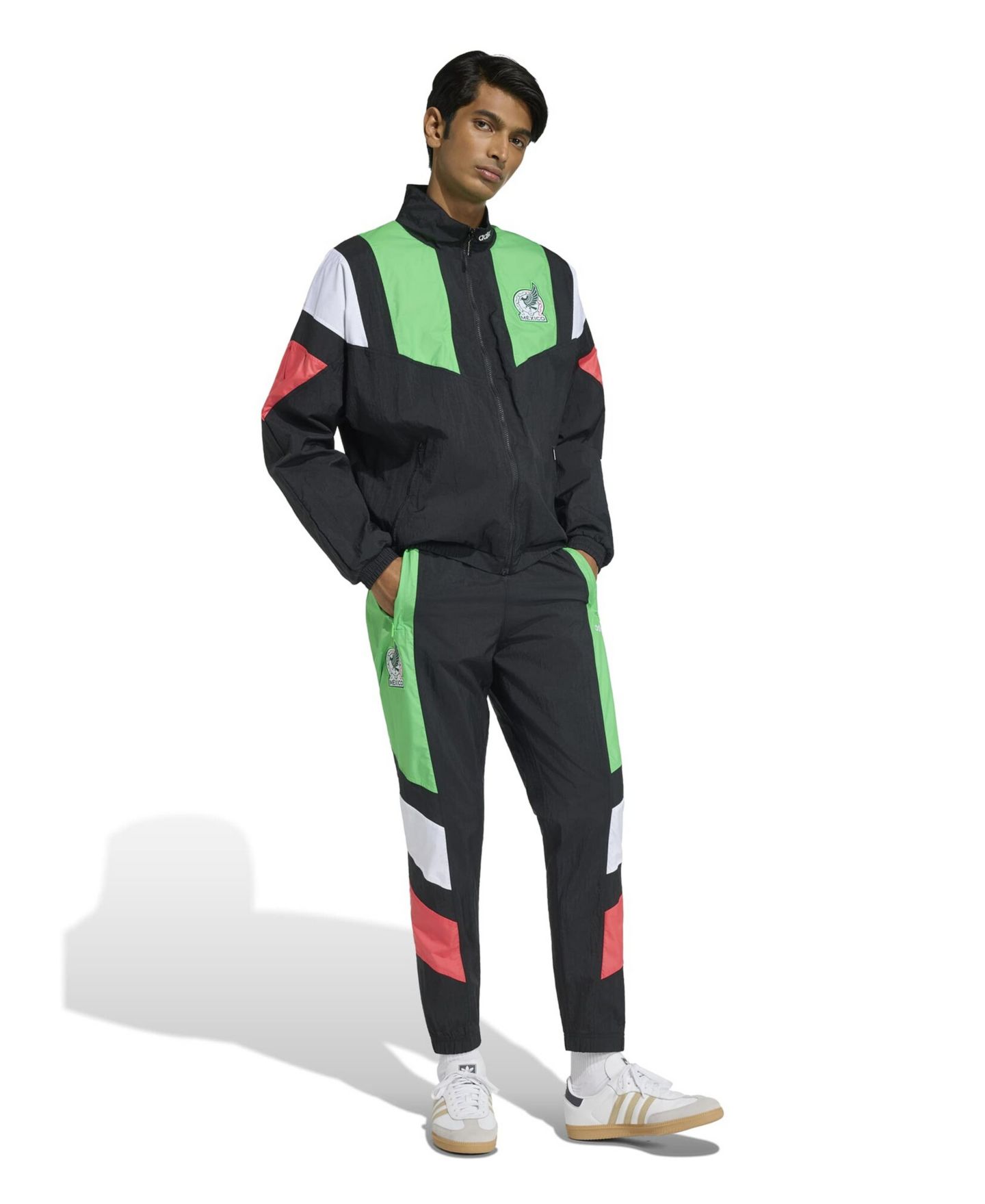 Мужской свитшот adidas Black Mexico National Team EQT Full-Zip Track Sweatshirt — фото 5