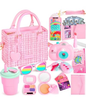Kids Purse Pretend Makeup Toy Princess Gift Toddler Girl Play Set
