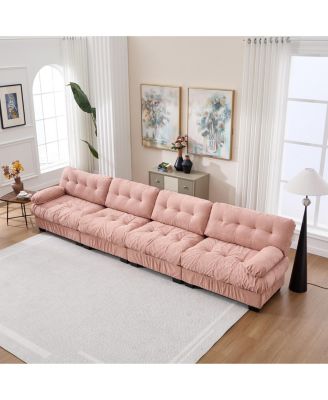 Modular Sectional Sofa Cloud Couch, Modern Sectional Couches for Living Room,4-Seat Comfy advanced flannelette Sofa for Bedroom