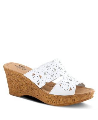 Women's Flamyo Slide Sandal with Leather Upper